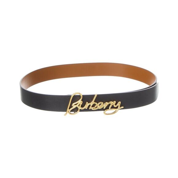 Burberry Signature Reversible Leather Belt, Black - Picture 1 of 3